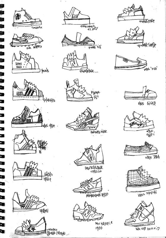 streething adidas nike zouk shieko illustration