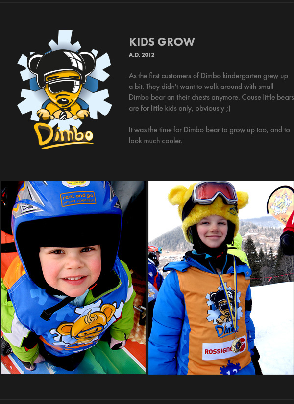 logo Ski bear kindergarten kids Case Study redesign