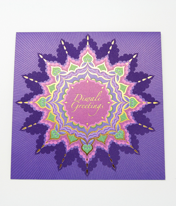 greeting  card Diwali light festival