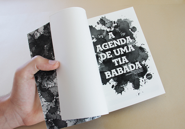 personal organizer book black & white b&w hand made