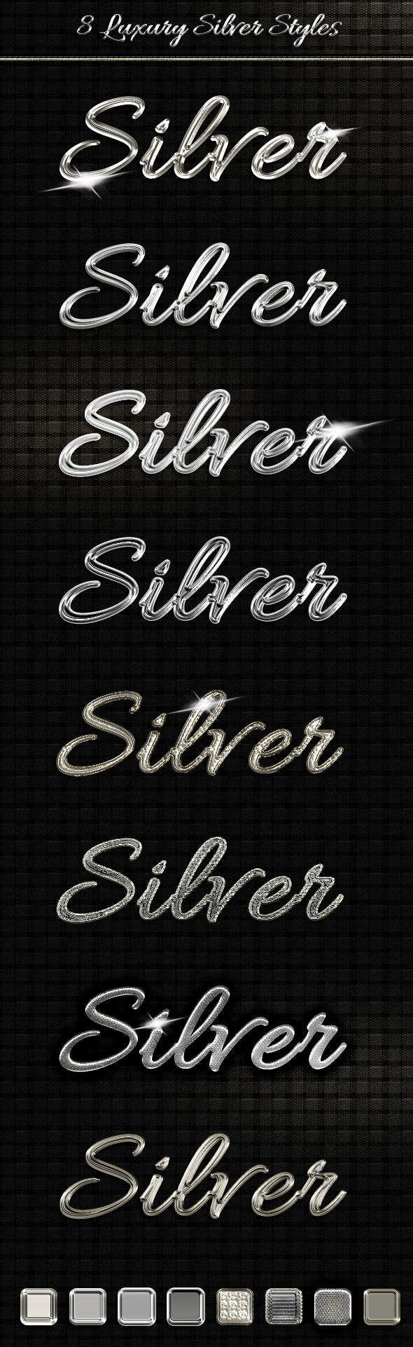 text styles text effect silver styles