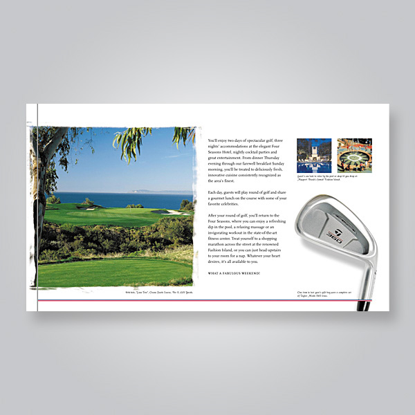American Airlines print creative brochure golf Susan G. Komen