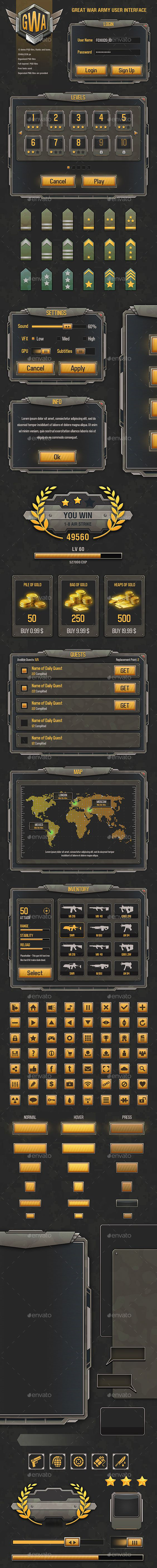 Mega War Game Web Template on Behance