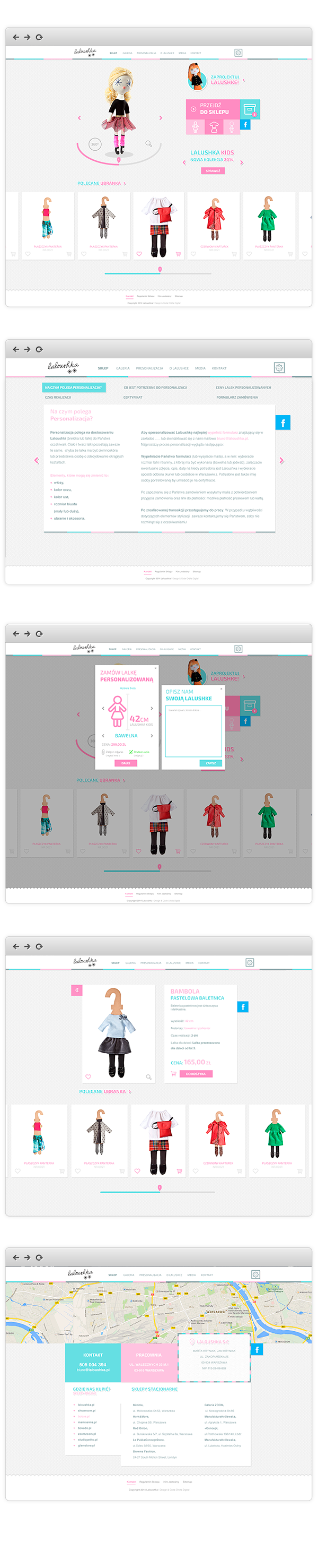 Webdesign pink Online shop flat Candy Minimalism UI ecomerse