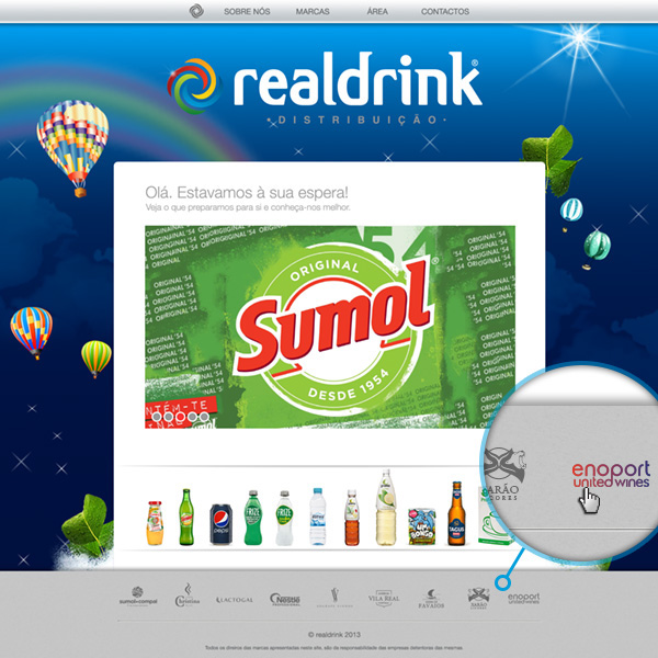 site Webdesign drinks distribution delivery beverage company Distribuição bebidas compal Sumol nestle Lipton