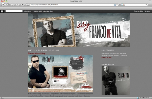 Franco de Vita Simplemente la verdad songwriter Website Blog