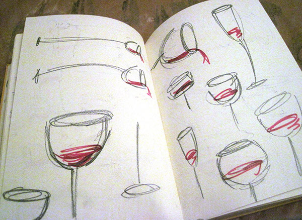 branding  winehouse sketching wine glasses bacchus identity