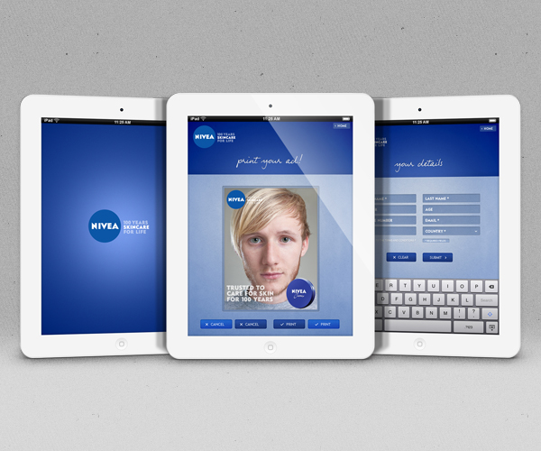 Nivea dubai middle east UAE iPad app Flash microsite