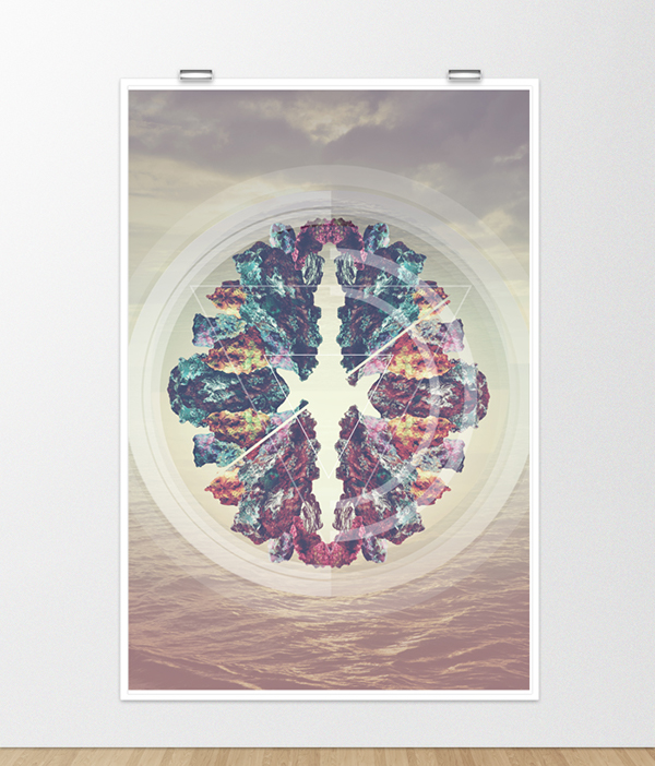 abstract Nature Space  earth geometry spiritual freedom concept Project oblivion oddities poster magazine indie vintage