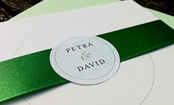 wedding Invitation ribbon paper