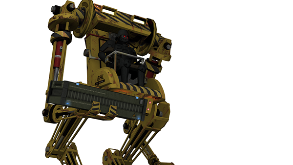 robot Scifi modelling texturing 3ds max photoshop