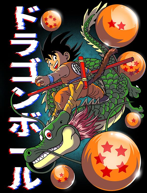 Quadro Arte Dragon Ball Shenlong Goku Esferas Do dragão