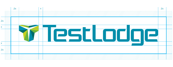 TestLodge management logo pattern polygonal tool software modern Custom fast simple online Logotype app testing