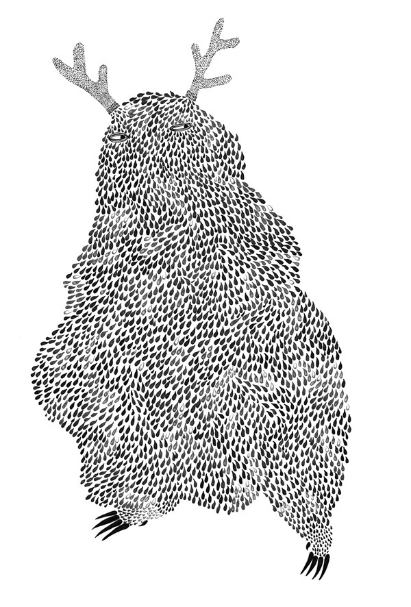 martiszu inkdrawing ink cudaki black and white Love lines design