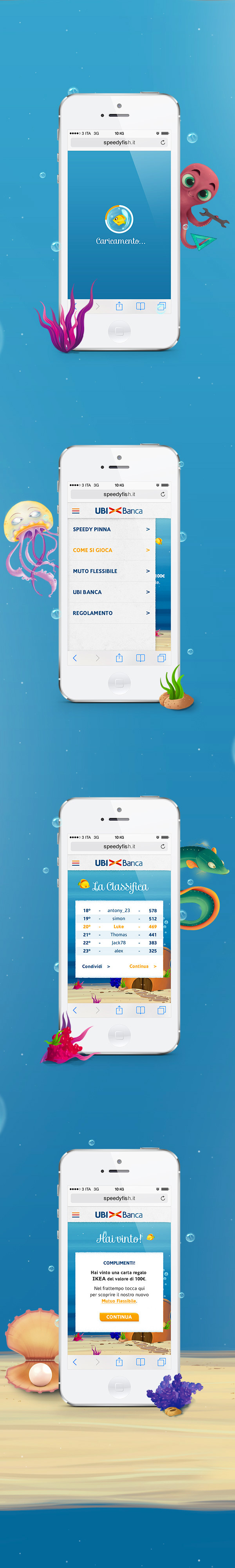 web game game Sea World sea fish mobile app Website ux Web play characters Bank ubi