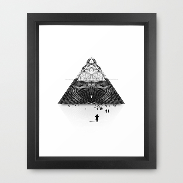 triangle black and white Darkside collage vintage anna pietrzak society6
