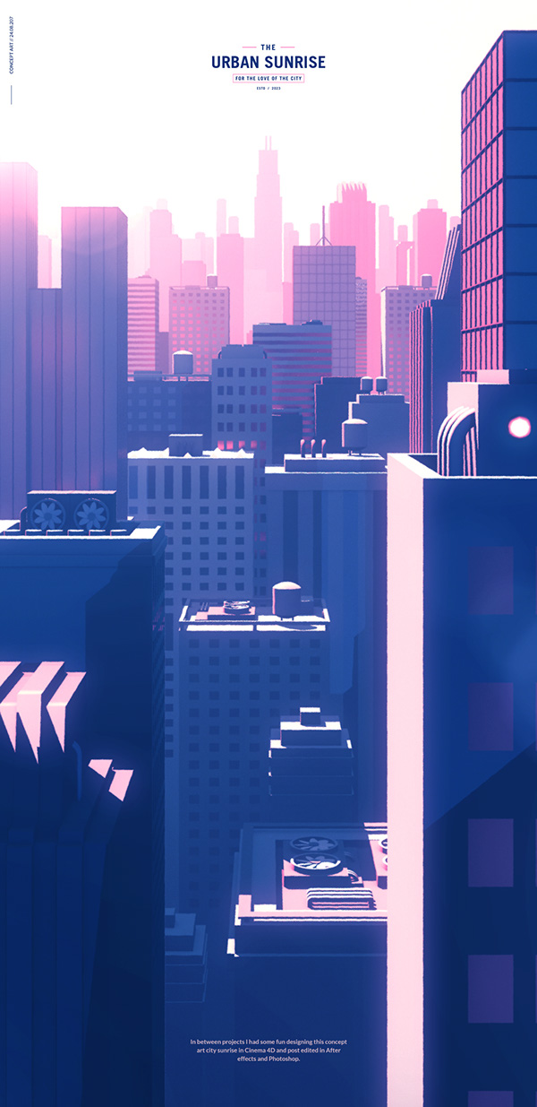 Urban Sunrise / Concept Art / 3D / Motion Graphics