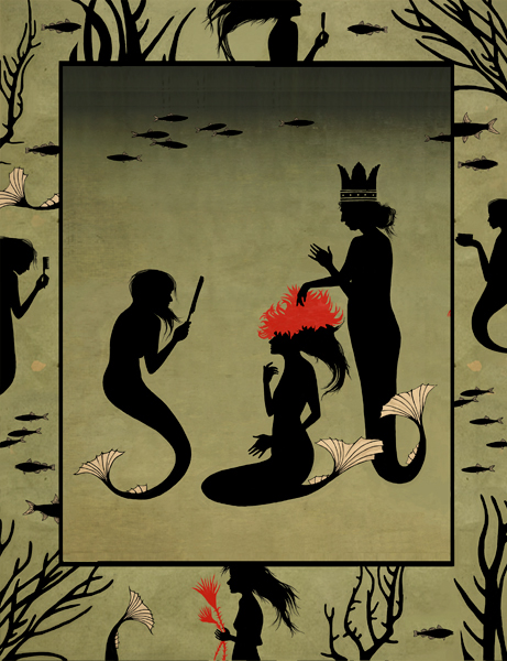 The Little Mermaid Hans Christian Andersen fairy tale Silhouette