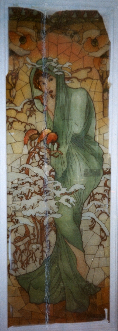 art composition Original reproduction Mucha rosary crucifixion Baptism resurrection jesus Mary night slumber morning awakening lady of the lily