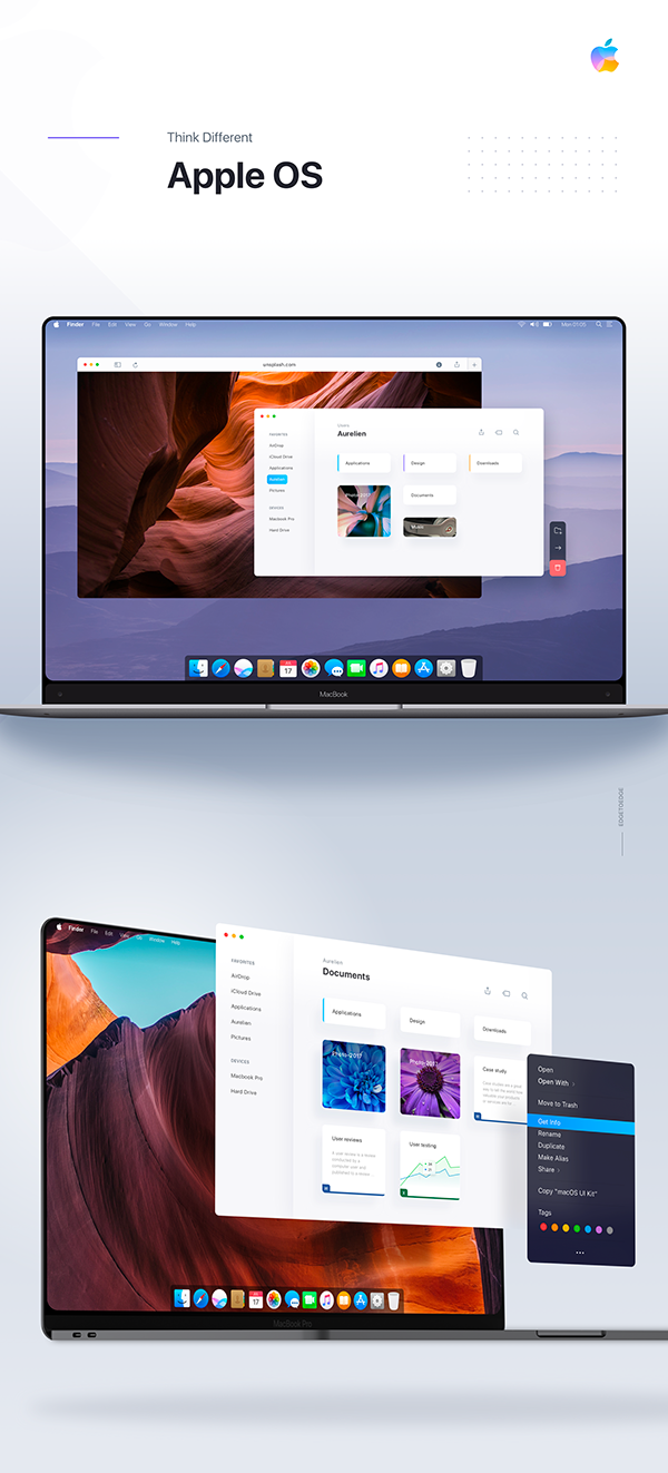 Apple OS / Mac OS 2020 redesign - Big Sur Vision