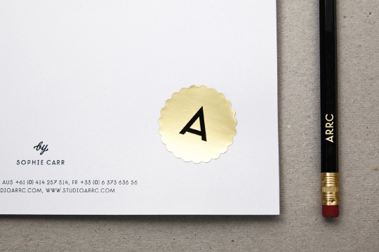 letterpress Logo Design Conception Sophie Carr Studio Arrc Interior