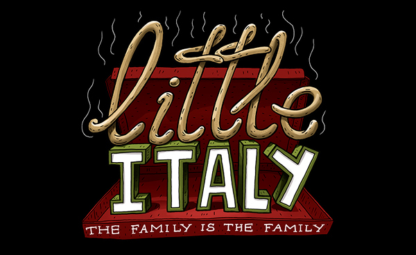 Little Italy Pizza Food  ilustracion spain gatotonto night city lights lights New York