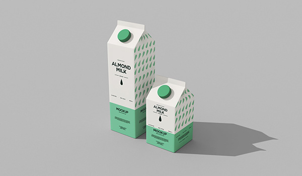 Milk Box Mockup Download, Milk Box Packaging Design