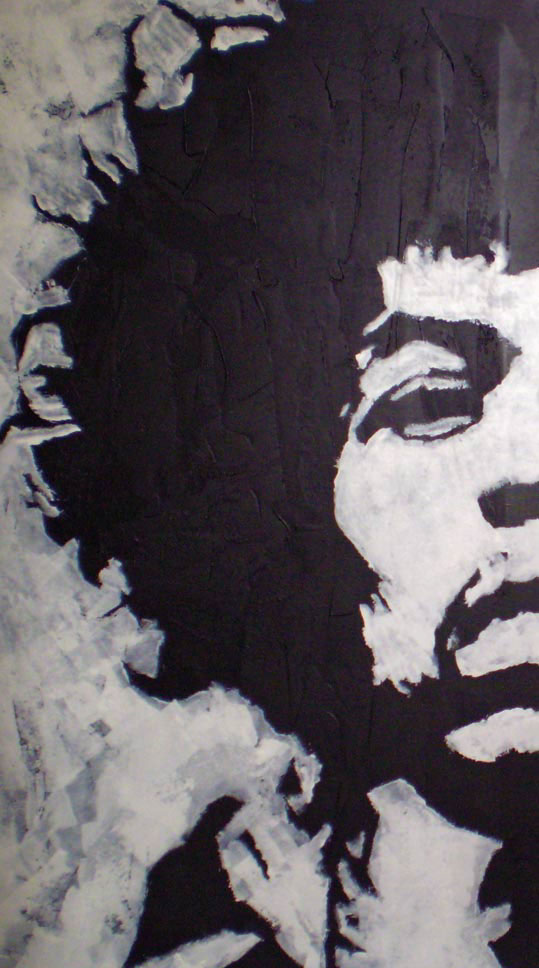 Jimi Hendrix acrilic Icon Christian G. Marra