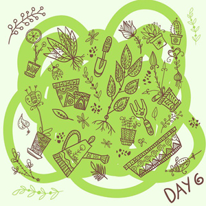 30daysofillustration 30 days challenge digital doodling doodle vector art Ethnic floral Plant ornament ornate Herb herbal