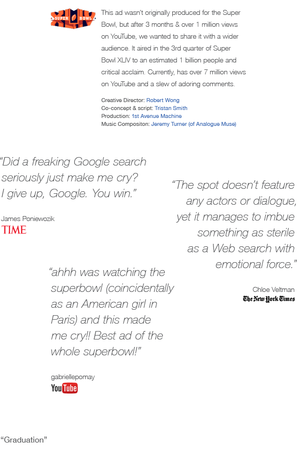 google  search  stories  SuperBowl  super  BOWL commercial  emotional  storytelling  story   interface  internet  computer  human Love