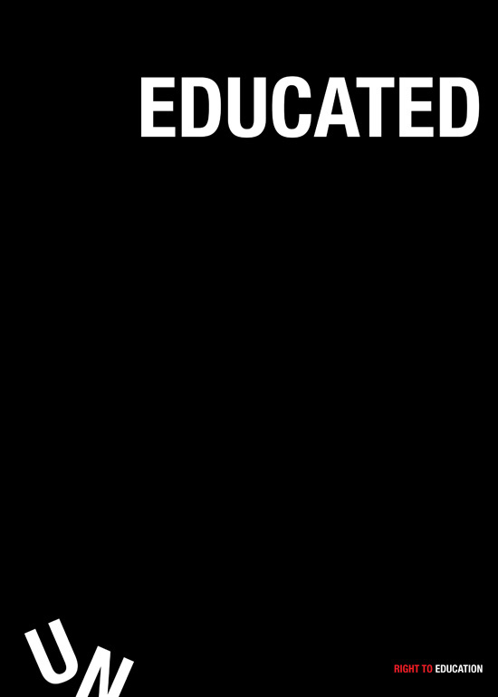 graphic design poster right to education Education