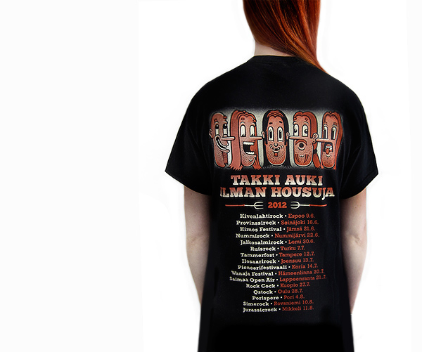 metal  band tour t-shirt silk screen