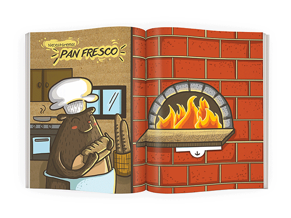 chef Food  Cook Book children's book children kids Illustrated book recipe draw and cook bear sandwich how to cook grizzly