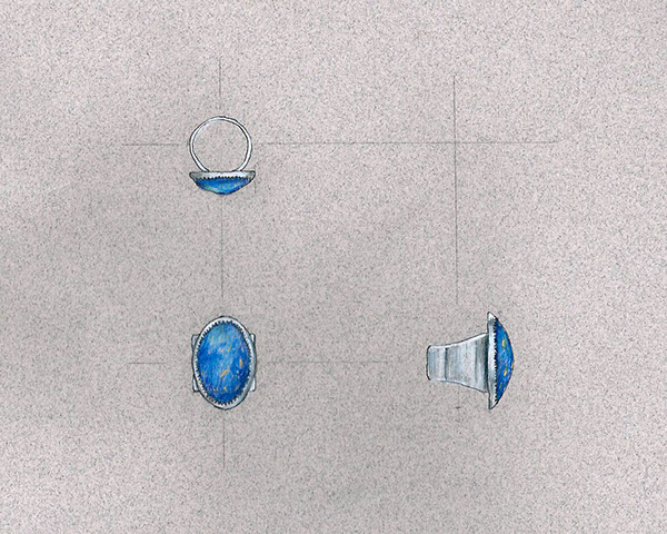 rings neckalce victorian jewelry jewelry rendering hand drawn colored pencil technical