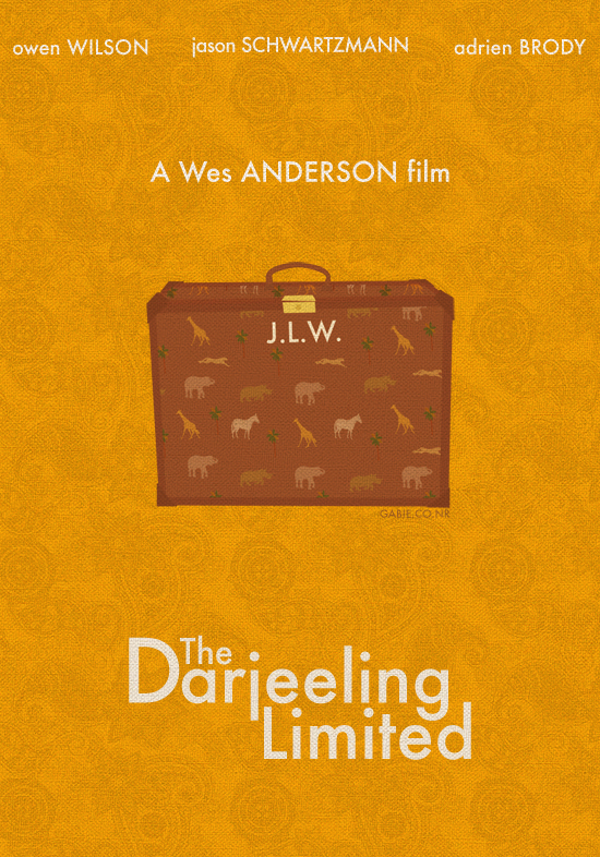 wes anderson pattern Darjeeling Limited design graphic poster