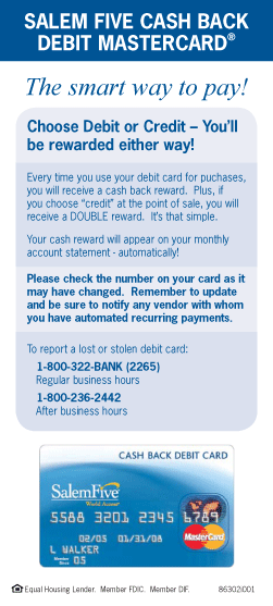 insert brochure creditcard