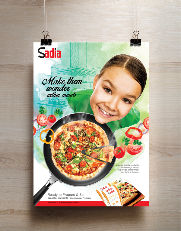 Print campaign poster burger pizz Pizza advertisement creative ad Newspaper Ad Magazine Ad