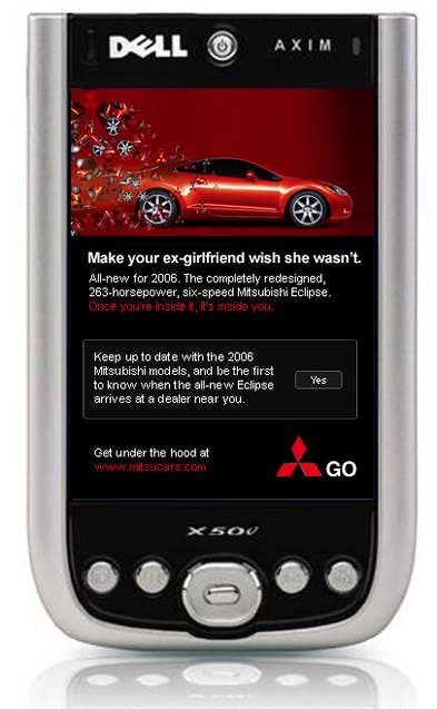 automtoive car Mitsubishi Web ads interactive motors