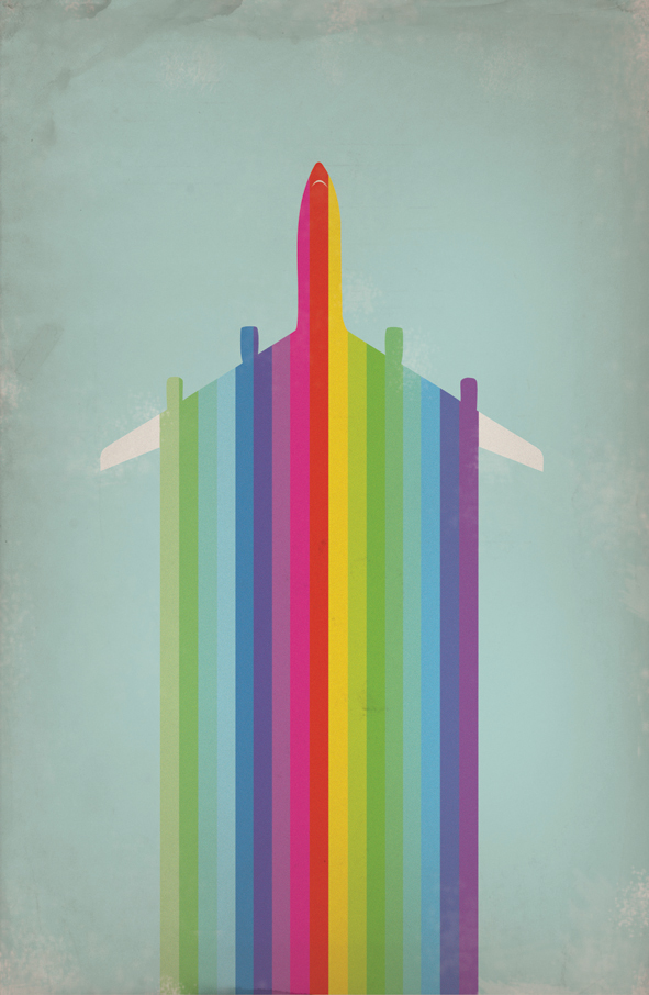 vintage airline plane Poster Design
