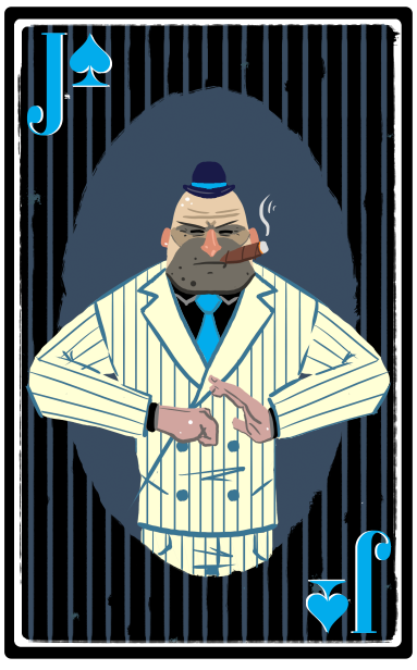 playing cards gangster mafia concept