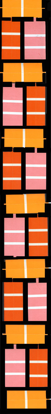 repeat pattern tile pink orange black cream experimental stickers Adamandia-K