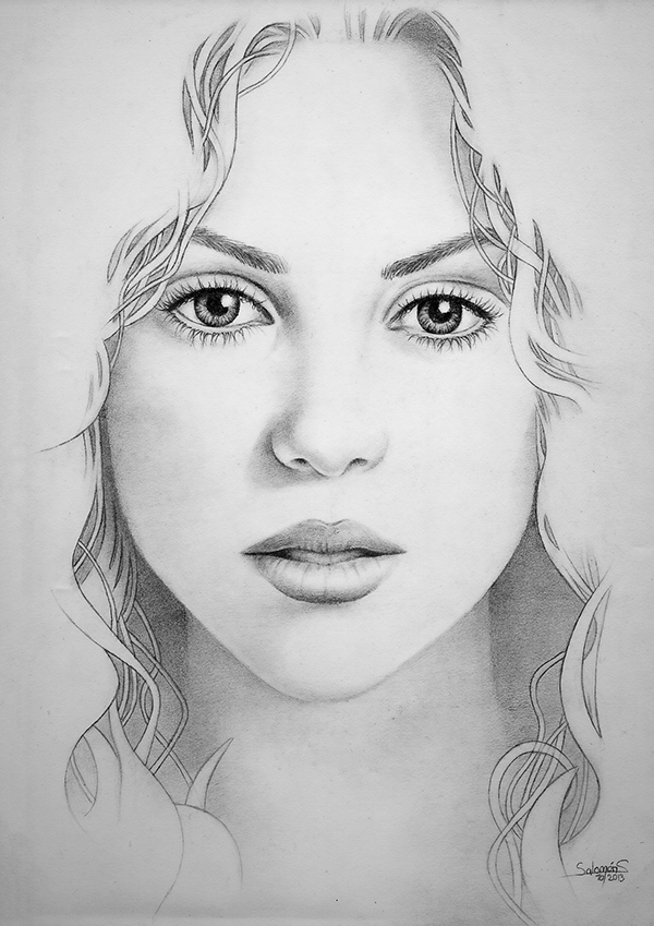 Shakira - Pencil Drawing on Behance