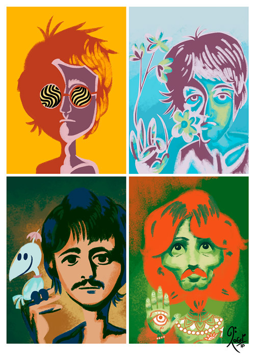 music portrait band album cover Videoclip simon garfunkel redhotchilipeppers Moby Beatles Led Zeppelin fan-art pink floyd