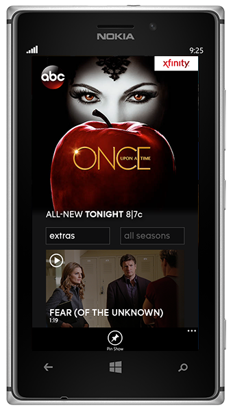 ABC windows phone UX design VOD video On Demand