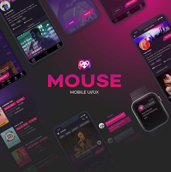 Mouse Mobile App Design UI/UX