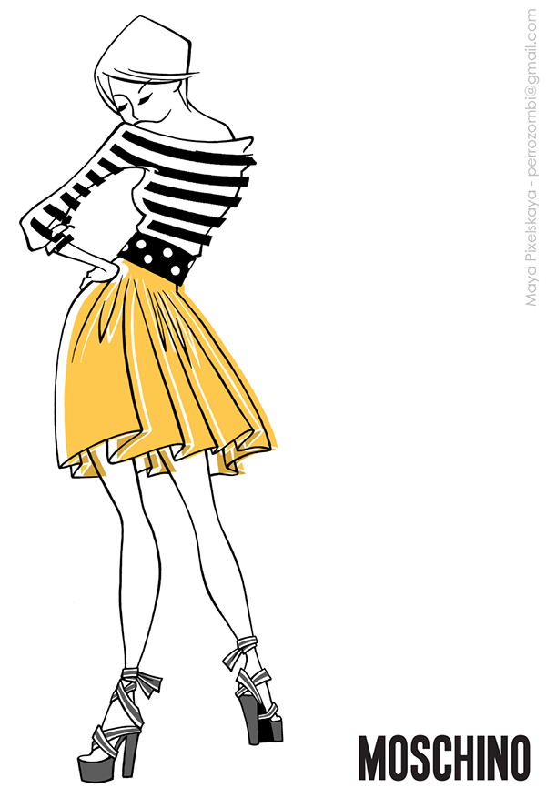 fashion illustration Moschino