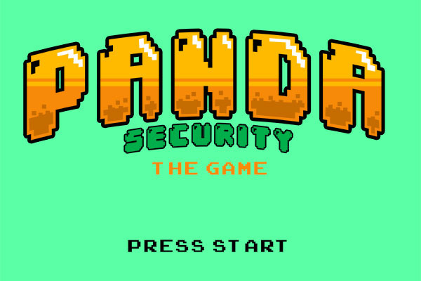 Panda  stop motion pixel 8 bits animation  antivirus game security