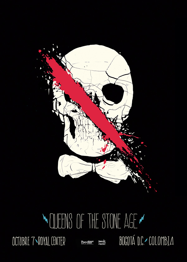 Queens Of The Stone Age - Gig Poster Colombia - QOTSA on Wacom Gallery Queens Of The Stone Age Poster 2014
