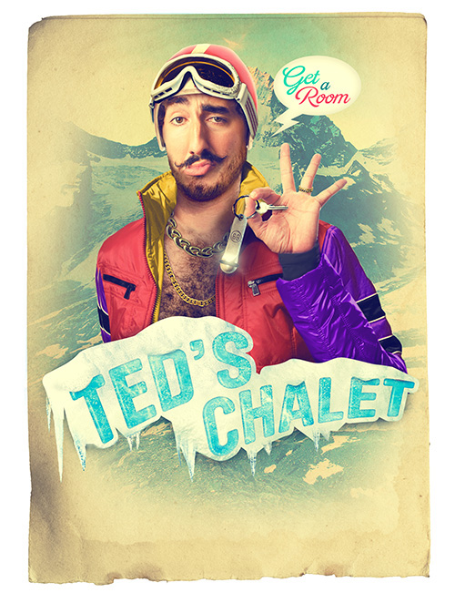 snow Event hi telephone phone company The Netherlands Hi! Snowevent collage vintage Retro moustache TED chalet