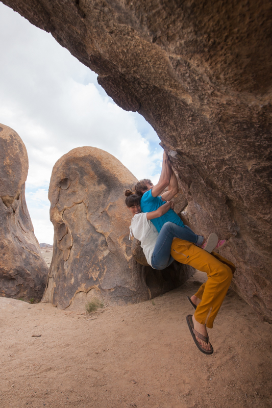 Chris Sharma rock climbing Prana